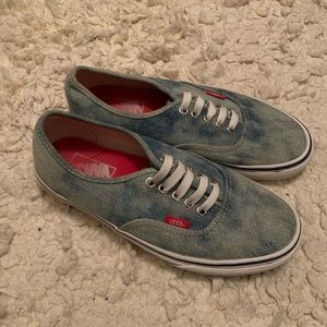 Low top denim acid wash era vans sneakers mens 6.5 womens 8